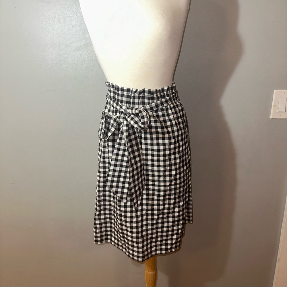 SHEIN black and white Checkered Skirt Plus Size 3x